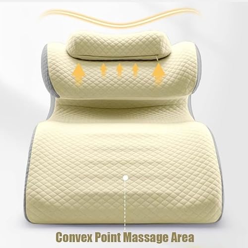 Miniatura 3 de Almohada multifuncional para parejas, almohada de cuña de cama, espuma viscoelástica, suave, para dormir, inclinada y acostada, almohada de estómago