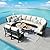 PHI VILLA Large Patio Furniture Set 12 Piece, Half-Moon Outdoor Couch Set for 10 Persons with 2 Patio Coffee Table for Garden, Poolside, Balcony, Backyard