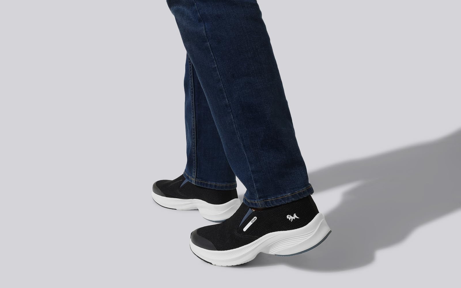 Neeman's The Dependables Slip Ons for Men | Comfortable & Flexible Eva Mid Sole and Athletic breathable mesh | Black UK8 1