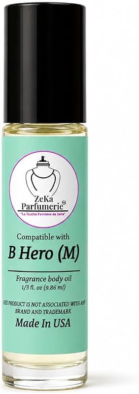 Compare to Aroma Compatible with Hero for Men Fragrance Body Oil on 1/3 oz (9.86ml) Travel Size Roll-On Botlle