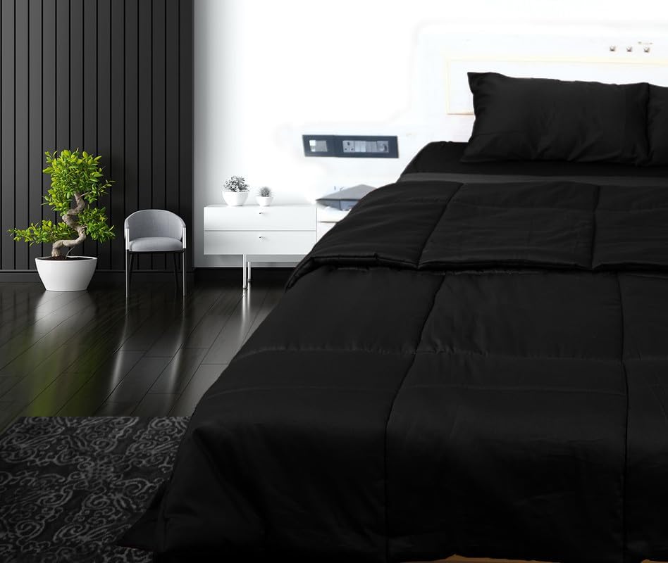 Miniatura 3 de Lujoso edredón de algodón cosido en caja, 3 piezas, ultra suave, agradable a la piel, edredón de algodón sin arrugas para todas las estaciones