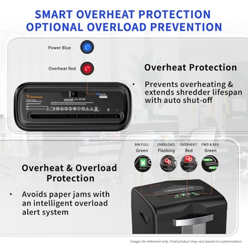 image for BONSAII Customizable Shredder | Up to 110-Sheet Auto Feed, 60-Min Cont