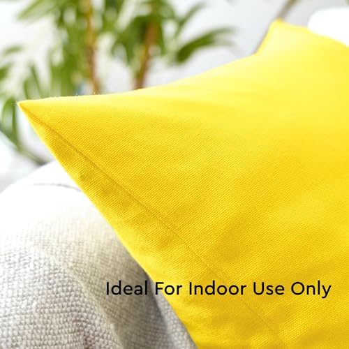 Image of Encasa XO Throw Pillow Covers 20x20 in Set of 4 Bright Combo | No Inserts | Cotton Pillow Covers for Living Room, Bed, Sofa, Couch | Decorative Cushion Covers with Improved Zipper