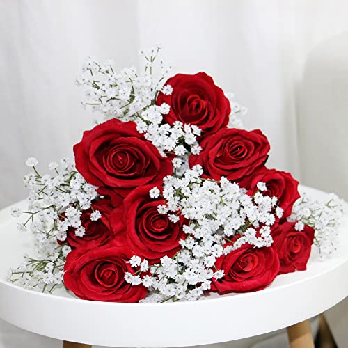 Omygarden White Artificial Gypsophila, Baby Breath Artificial Flowers Bulk, Home Office Wedding Decoration #TOP3