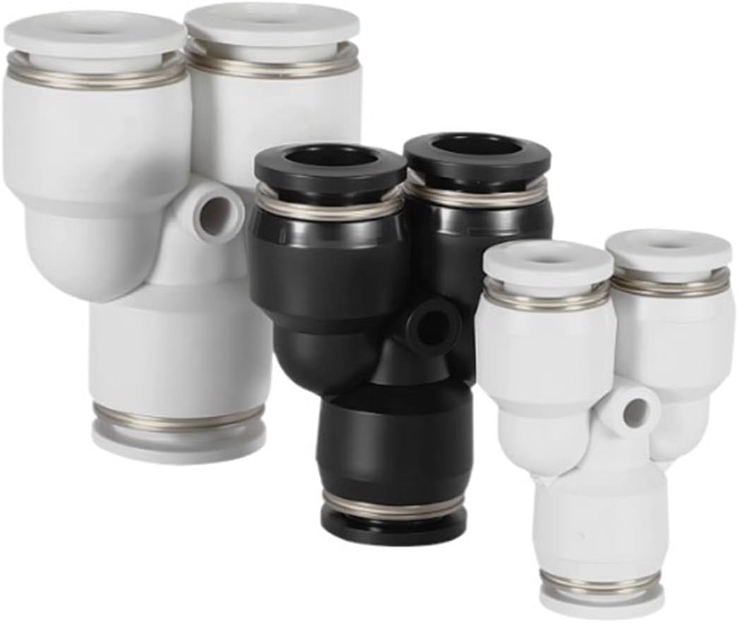 1/10/20 PCS PW 8-6 8-4 Pneumatic Y-Shaped Reducing 3 Way Air Hose Quick Connector Splitter Push In Tube Fitting Reducer(PW6-4,1 PC)