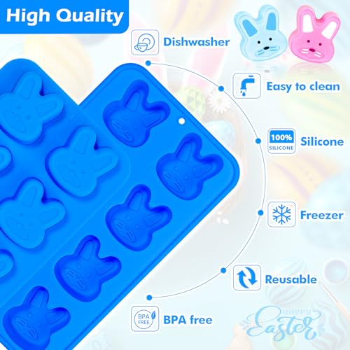 Webake WA23081 Bunny Ice Cube Molds, 8-Cavity Bunny Silicone Molds For Chocolate, Candy, Ice Cube, Cupcake Decorations, Great For Easter Theme Party thumb #4