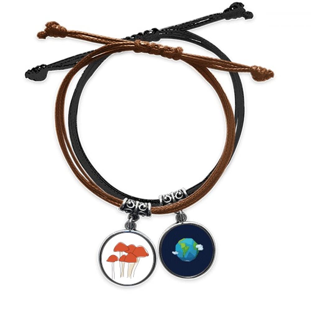 Pulsera de hongo ilustrada en tonos tierra ideal para tus looks boho y paseos al aire libre 3