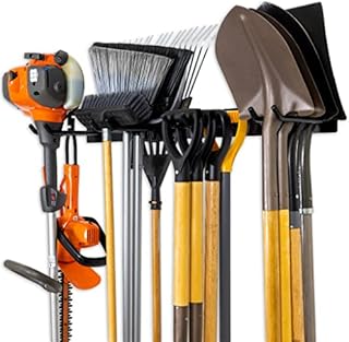 StoreYourBoard BLAT Tool Storage Rack, Garage Wall Mount, Garden, Yard, Shovels, Rakes, Brooms, Trimmers, Hoses, and More