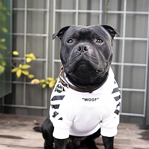 Hundemantel für kleine Hunde, Mode Hoodie, Hund Wintermantel, Hundejacke Geeignet für Schnauzer, Corgi, Französische Bulldogge, Teddy usw Weiß XL