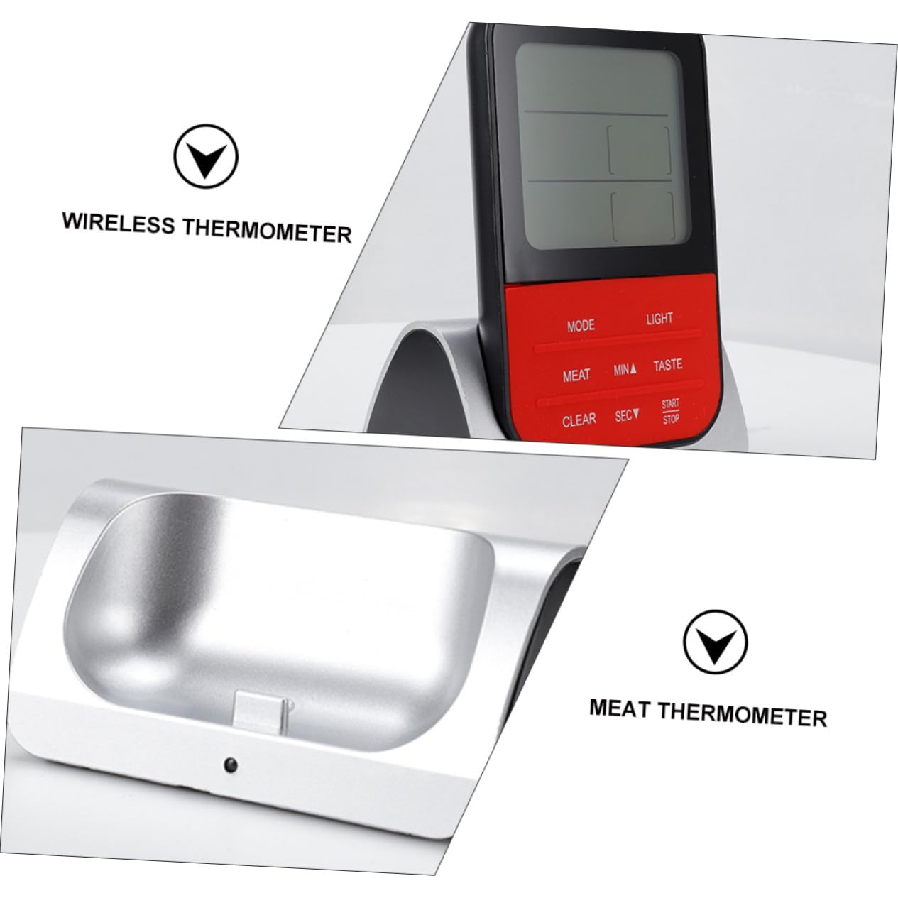 Cabilock Thermomètre Alimentaire Nourriture Viande Thermomètre Digital Numérique Cuisson De La Viande Un Barbecue Thermomètre à Viande Sucre Gril Cuisine Café Électronique Acier Inoxydable