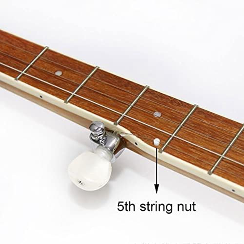 Gokoti 5 Piece Real Bone Banjo 5Th String Nut Beef Bone Color 5x3mm Musical Instrument Accessories for 5 String Banjo - Image 2