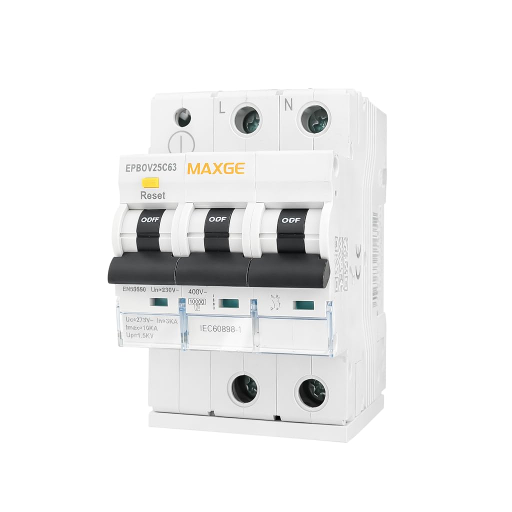 Protección Combinada Sobretensiones Permanente + Transitoria + IGA | Protección contra sobretensiones | Norma EN50550 | 230V/AC | Clase C | 15kA lmax | Poder de corte: 10000A | 63A |