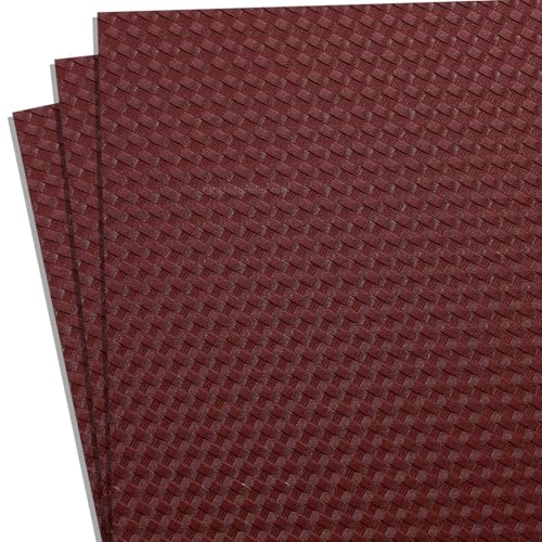 HOLSTEX Thermoform Sheet - (Basketweave Texture) - (.080 Thickness) - (12in x 12in Sheet) - (Chestnut) - (3 Sheets) - for Holster Making, DIY Cosplay, Airsoft Armor