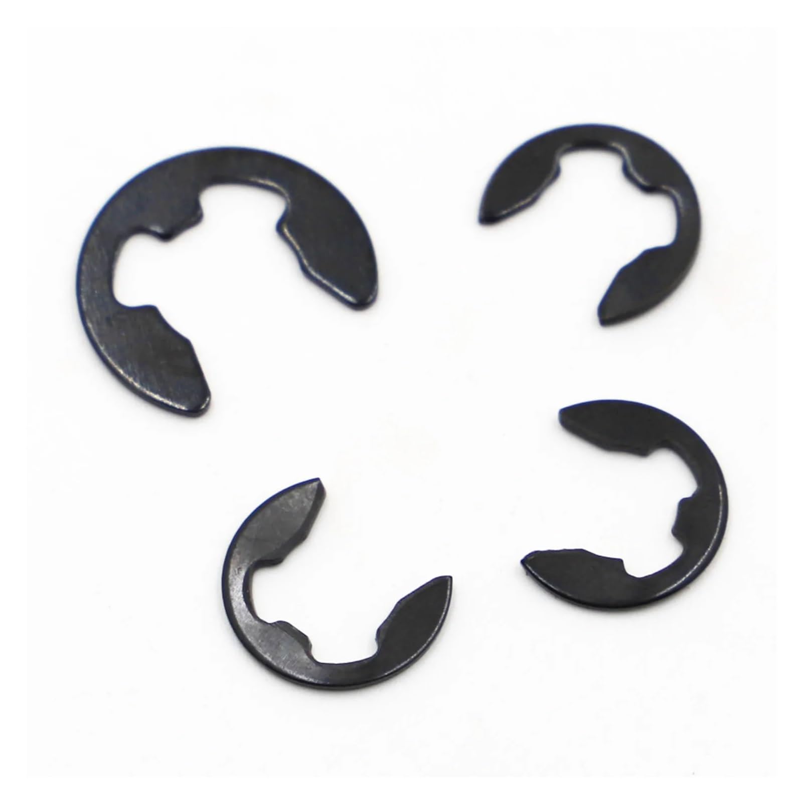 Lksgjsnb One Color M1.2 M1.5 M2 M3 M3.5 M4 M5 M6 M7 M8 M9 M10 - M24 Black 65Mn Steel E Clip Circlip Retaining Ring Washer For Shaft Fastener(M3.5 50Pcs)