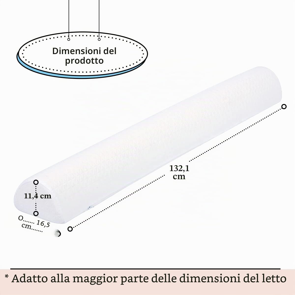 Protezione bordi del letto per lettino, cuscino protettivo, con rivestimento antiscivolo e lavabile, protezione contro le cadute, per bambini e adulti
