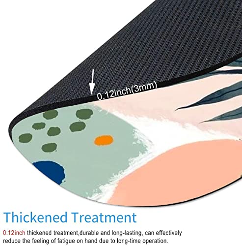 Armanza Mouse Pad, Abstract Leaves Round Mouse Pad, Waterproof Circular Small Mouse Pads With Designs, Non-Slip Rubber Mousepads For Office Laptop, 7.9X0.12 Inch #TOP2