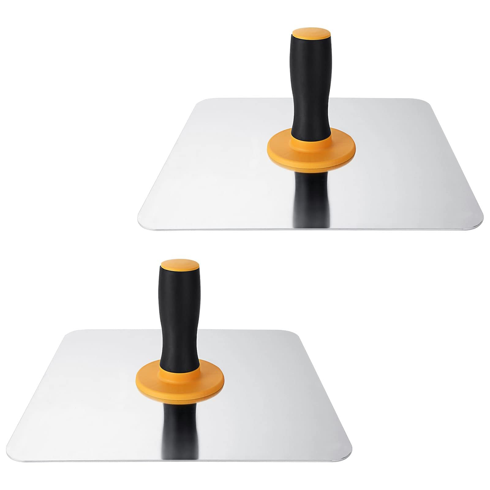 AKOLAFE Lot de 2 Platoir Enduit en Aluminium 300x300mm, Taloche Enduit Professionnelle avec Poignée Ergonomique, Plateau de Plâtrier Robuste pour Enduisage, Maçonnerie et Finition