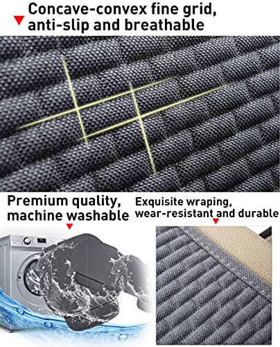 Hikeaglauto Car Seat Covers Cushion Pad 2Pcs For Auto Supplies Universal Anti-Slip, Prevent Leather Seats From Burning In Summer & Jeans Fading(3Pcs Black) #TOP1