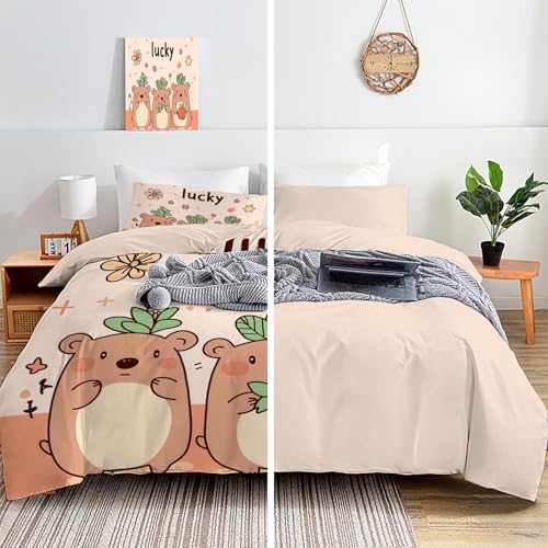 Housse de couette capybara avec fermeture éclair pour changer de lit sans effort - 5