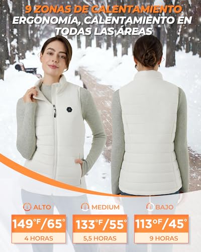 Chaleco calefactable de mujer para ir abrigada con estilo en tus rutas de montaña 2