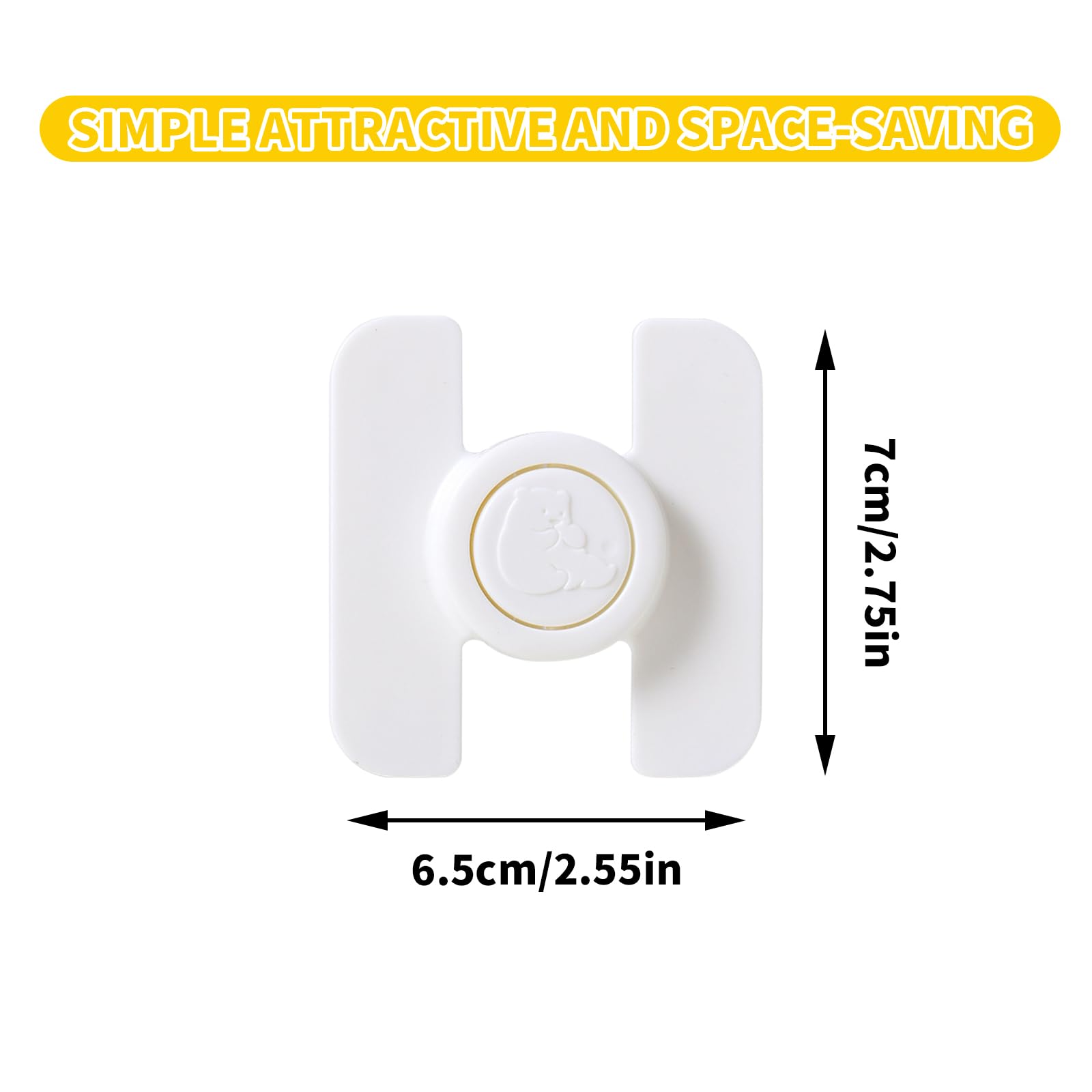 Sécurité Placard Enfant 8 Pièces, Bloque Porte Bébé sans Percage, Protection Meuble Bébé et Cadenas Frigo, Verrous Blancs pour Cuisine