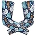 ZZKKO Muñeco de nieve árbol de reno enfriador mangas de brazo cubierta UV protección solar para hombres mujeres correr golf ciclismo brazo calentador mangas 1 par, azul, L