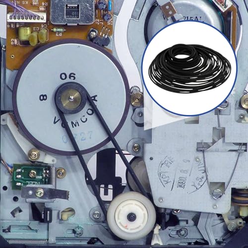 image for QfwdfcTrenz 100 Pcs Recorder Rubber Belts Cassette Belts Machine Repai
