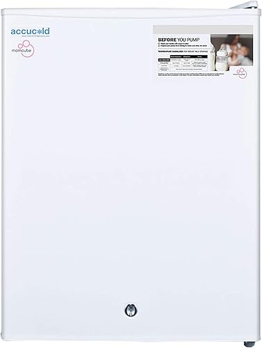 Miniatura 1 de AccuCold FSLMC 19 MOMCUBE - Congelador de leche materna para encimera con capacidad de 1.8 pies cúbicos de capacidad, descongelación manual