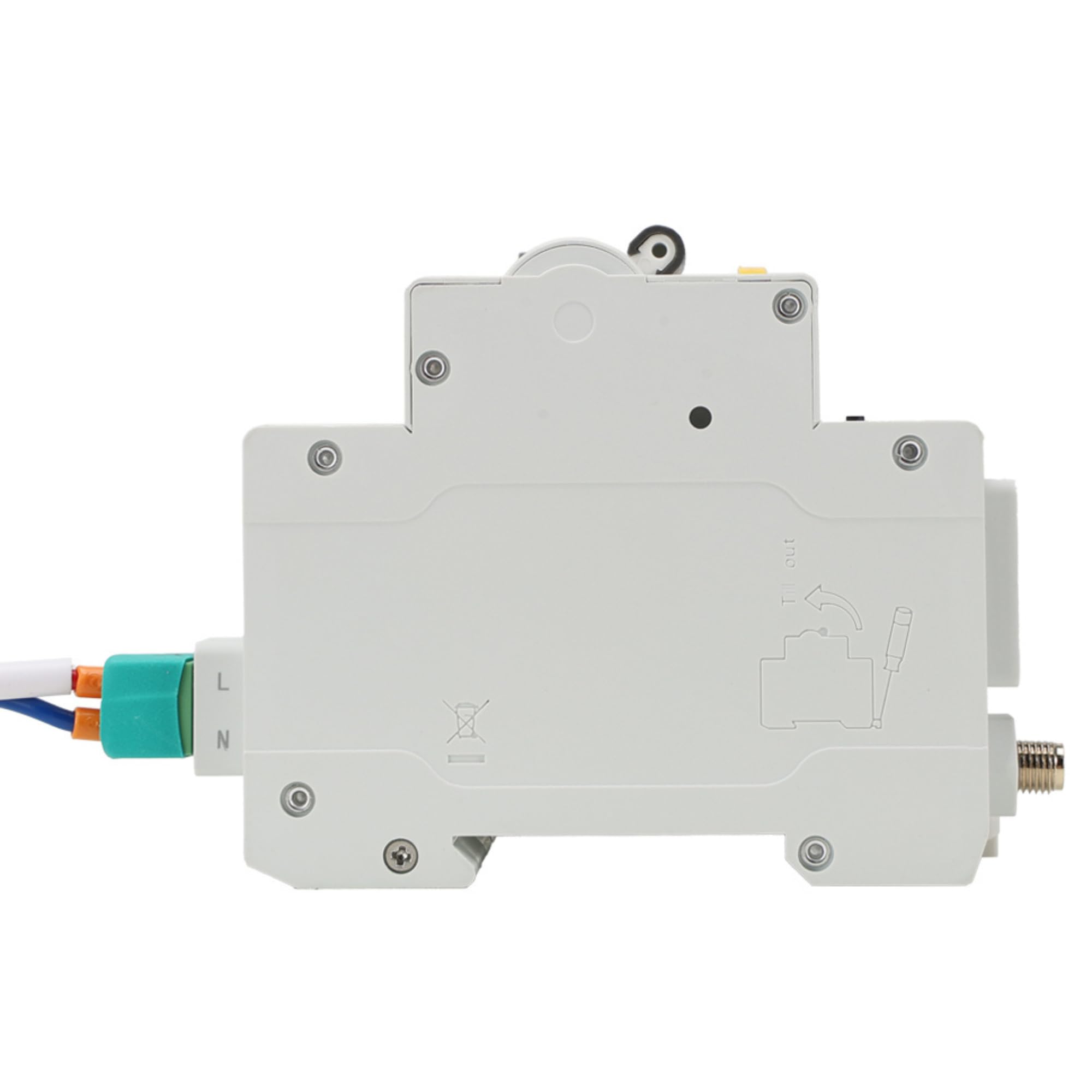 Differenziale Ricaricabile tramite WIFI - 25A 300mA - RCBO con Protezione da Sovracorrente - Superimmunizzato Classe A - Controllo Remoto tramite App Tuya
