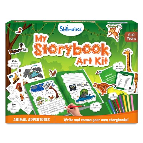 Image of Skillmatics Storybook Art Kit - DIY Craft & Writing Kit for Kids | Create Animal-Themed Stories with 300+ Stickers, Scrapbooking & Journal Activity, Gifts for Kids Ages 5, 6, 7, 8, 9, 10