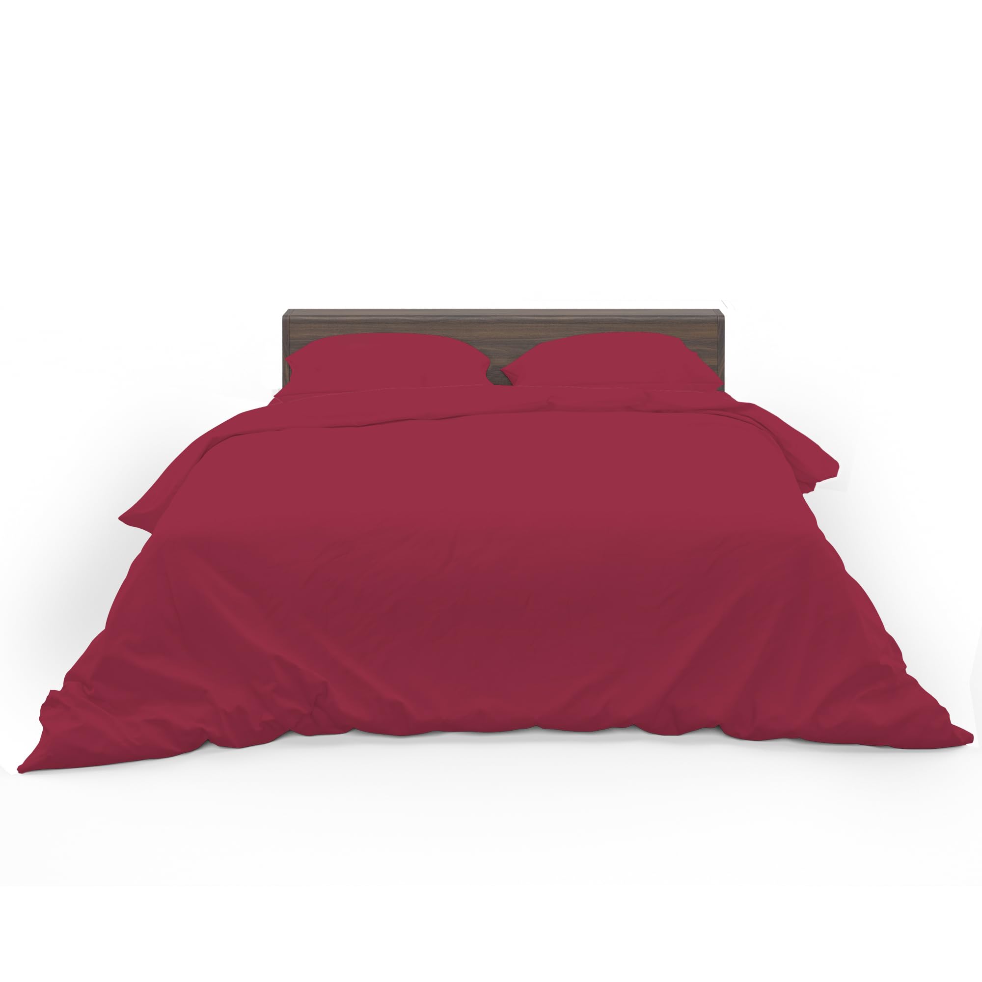 HOME ACE Red Easy Care King Size Bed Duvet Cover 100% Poly Cotton Kingsize Duvet Set, Polycotton Duvet Cover Bedding King Size Beds Cotton Duvet Set