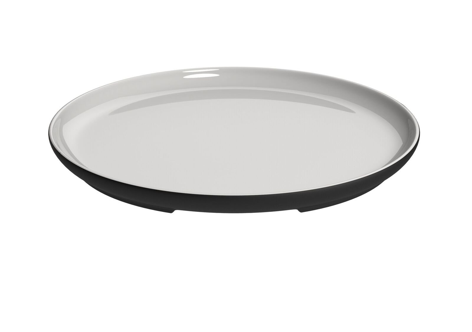 MagissoSelf Cooling Ceramic Serving Plate, Black/White, Ceramic, black/white, 27 x 27 x 2.4 cm