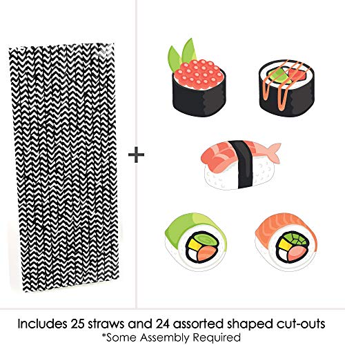 Big Dot of Happiness Let's Roll - Pitillos Decorativos Sushi miniatura 3