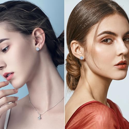 Moissanite Stud Earrings for Womens 3-4 Carat S925 Sterling Silver Earrings for Women D Color VVS1 Clarity Moissanite Earrings3