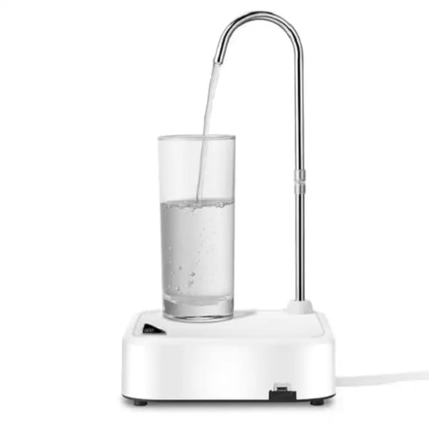 Generic Modern, Sleek Metallic Rechargeable Desktop Water Dispenser: Effortless Hydration, 160 Ounces, Stainless Steel, Glossy Finish