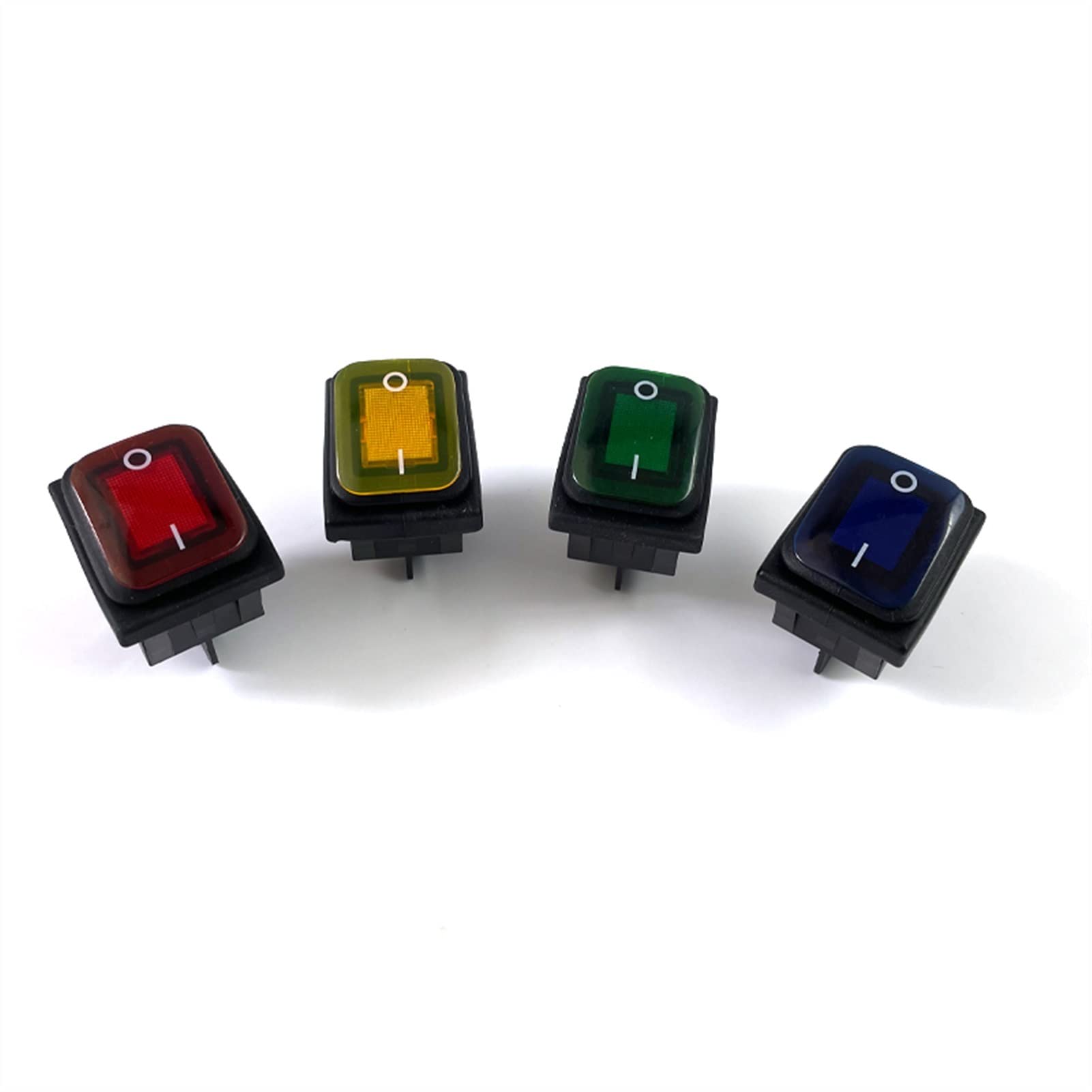 Interruttore A Bilanciere Rosso 20A 250VAC | DPST IP67 Impermeabile | 30x22mm Con Illuminazione - Foto 2