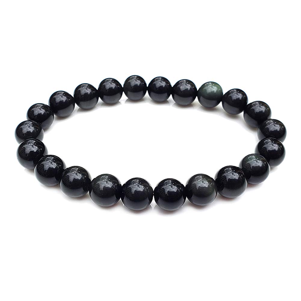 chengmu Stretch Bracelet for Women Men, Natural Gemstone Round Stone Crystal Beads for Beaded Elastic Bracelet