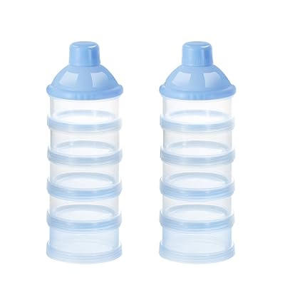 Accmor Formula Dispenser On The Go, 5 Compartments Stackable Formula Container for Travel, Baby Milk Powder Kids Snack Container, BPA Free