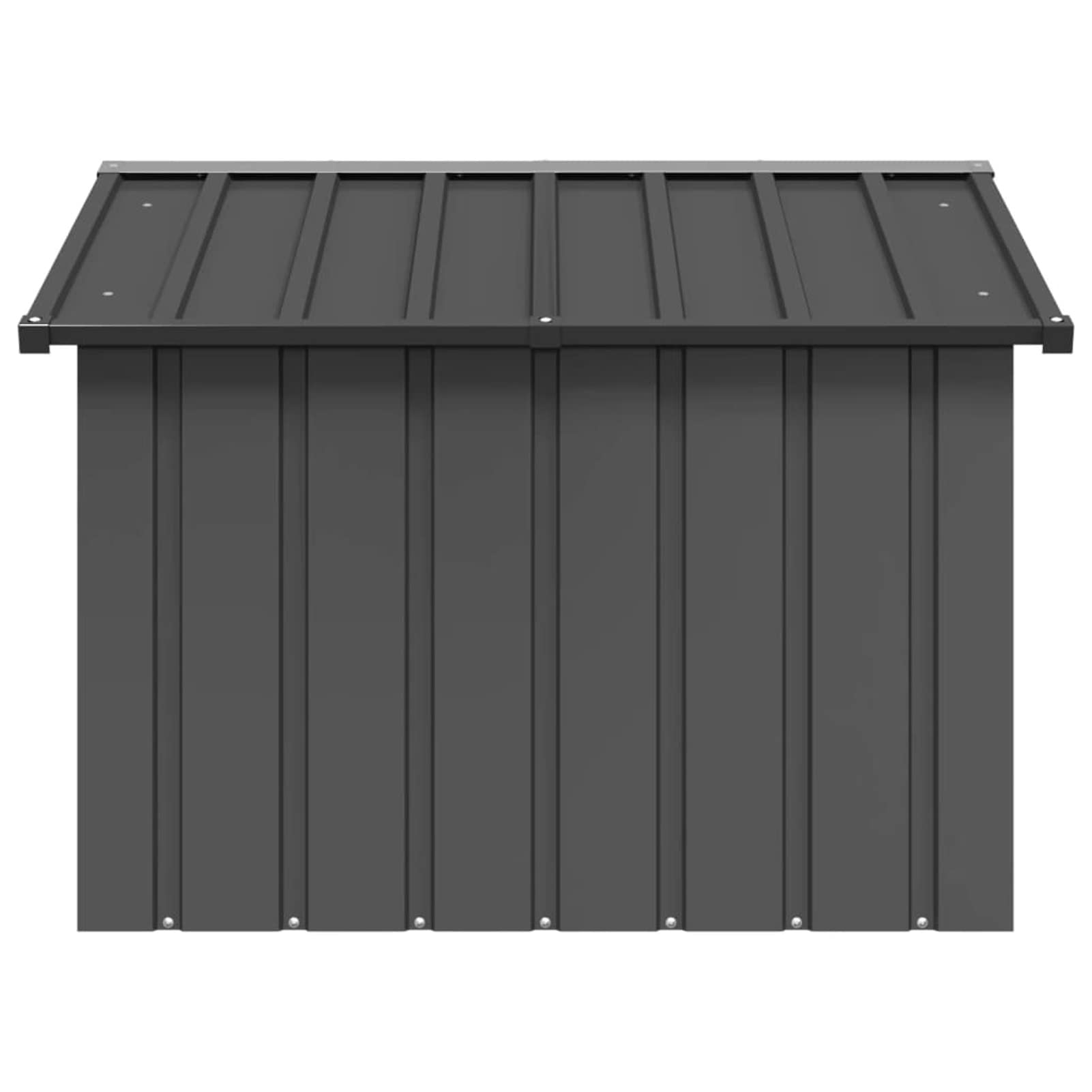 IKAYAA Caseta para Exteriores Grande, Caseta para Perros Acero Galvanizado 116.5 x 103 x 81.5 cm Antracita