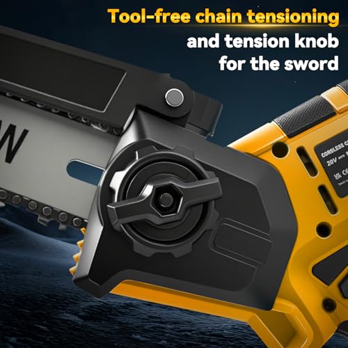 Image of 8 Inch Cordless Pole Saw for Dewalt 20V Max Battery (No Battery), Brushless Electric Chainsaw with Extension Pole, 15Ft Long Reach for Tree Pruning Hedge Cutting