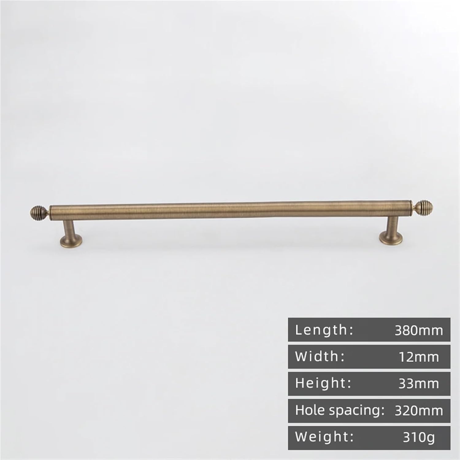 Solid Brass Pull Handle Kitchen Cabinet Drawer Gold Stripe Ball 1Pcs(8808-320-Antique)