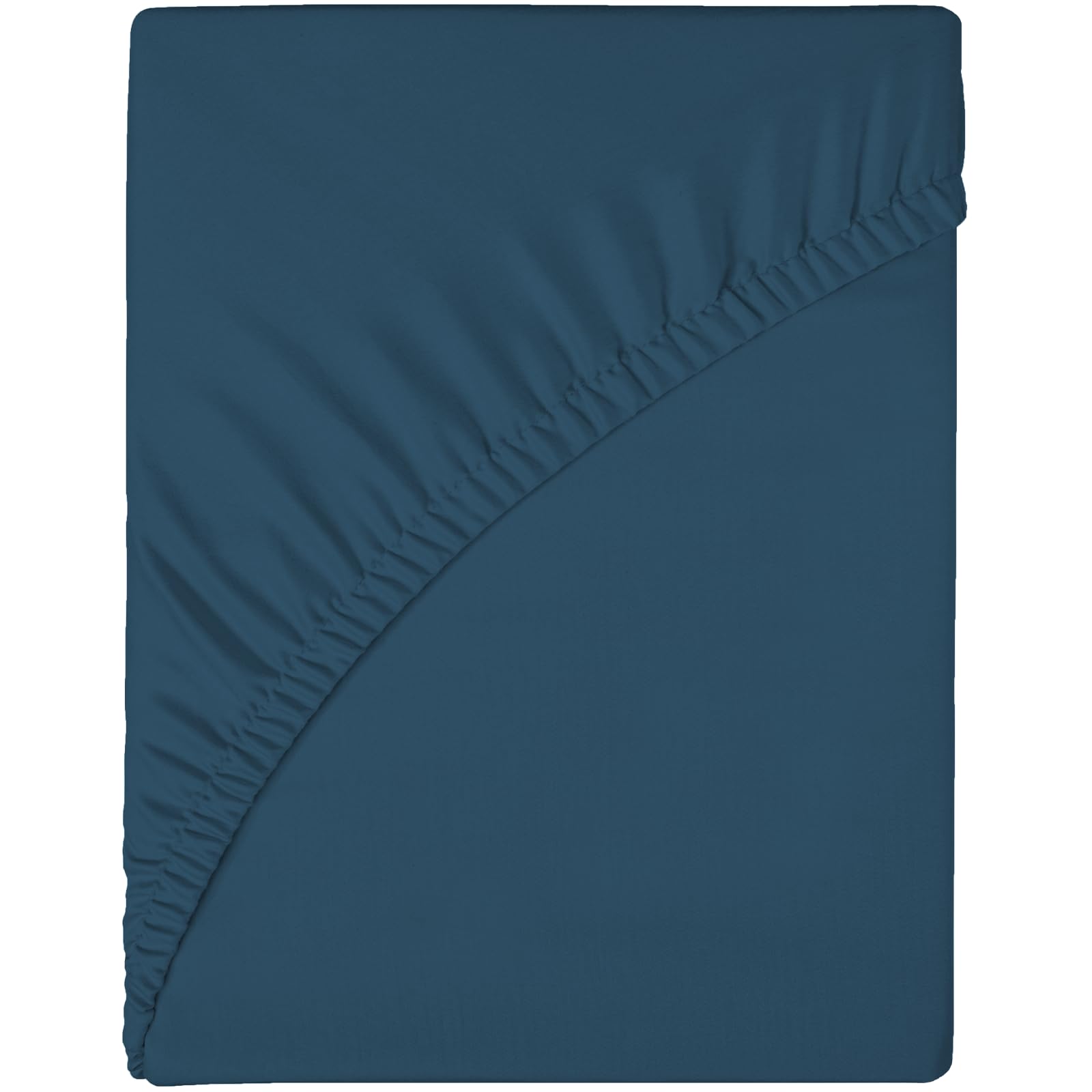 wyewye Spannbettlaken für 140 x 200 x 25 cm, Mikrofasergewebe, Schrumpfung und kein Verblassen, Dunkelblau