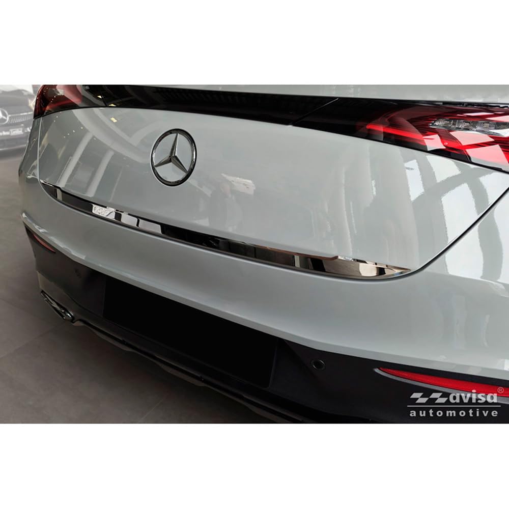 Avisa Schwarz Chrom Edelstahl Heckklappenzierleiste kompatibel mit Mercedes-Benz GLC II (C254) Coupe 2023-