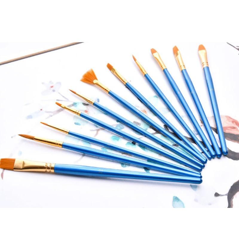 Ensemble De 24 Pinceaux Acryliques en Nylon pour Artistes Et Étudiants.