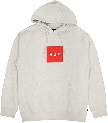 HUF ビッグロゴ刺繍 フルジップ スウェットパーカー ハフ ブラウン