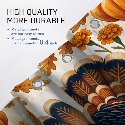 Rideau de douche extra long contre les fuites d'eau de baignoire orange