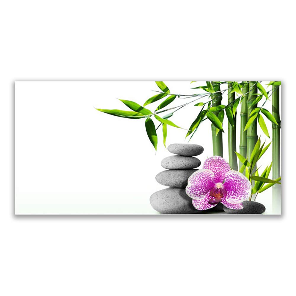 Bambou et pierres sur toile Tulup pour illuminer un mur vide