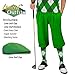 Golf Knickers Sweater Golf Outfits - Mens - Lime Dark Green White- Size: 42 / XL Shirt and Sweater