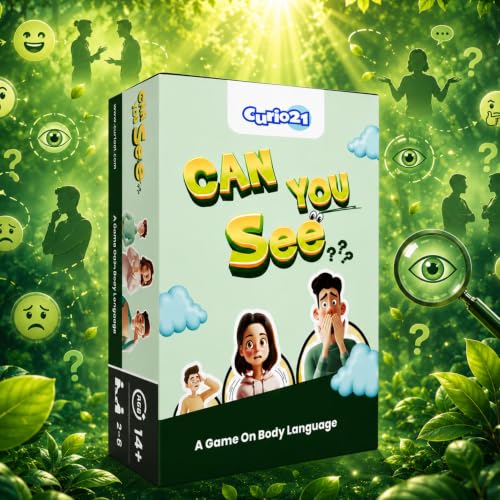 Image of Can You See? - Body Language & Communication Card Game | Fun Family & Friends Guess the Gesture Theme | Acting & Expression Activity for Teens & Adults | 2-5 Players | Ages 14+