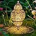Hanging Solar Lanterns,Outdoor Garden Decor Solar Lantern Metal Moroccan Yard Art Gardening Decorative,Outside Hanging Lights Christmas Decorations for Gazebo Patio Chandelier Garden Gift